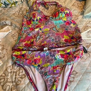 Kenneth Cole tummy control tankini.